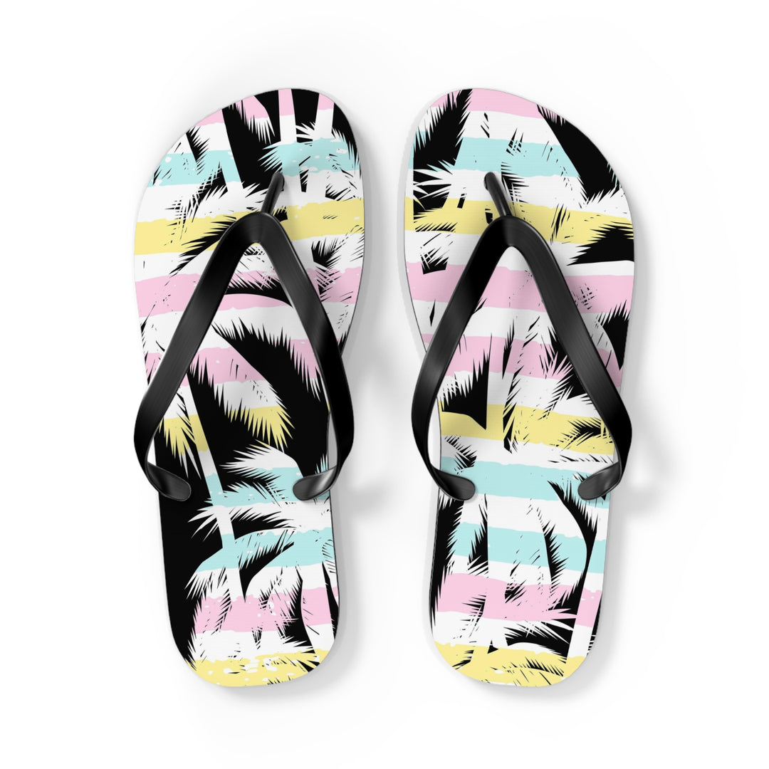 Striped Palms Flip Flops