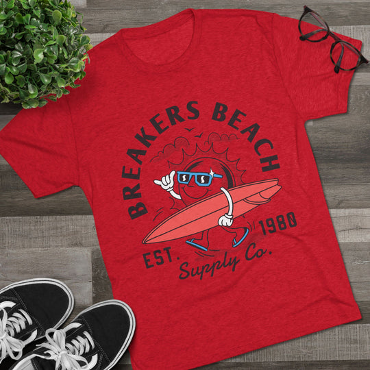 Breakers Beach Surf Tee — Vintage Surfboard Graphic "Breakers Beach Est. 1980"
