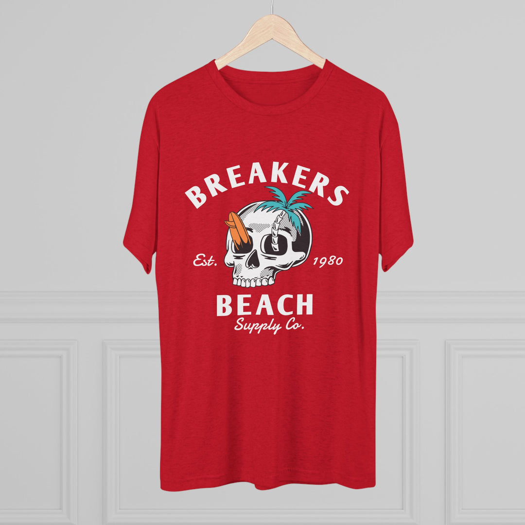 Breakers Beach Skull Tee – Vintage Surf Palm Graphic Shirt