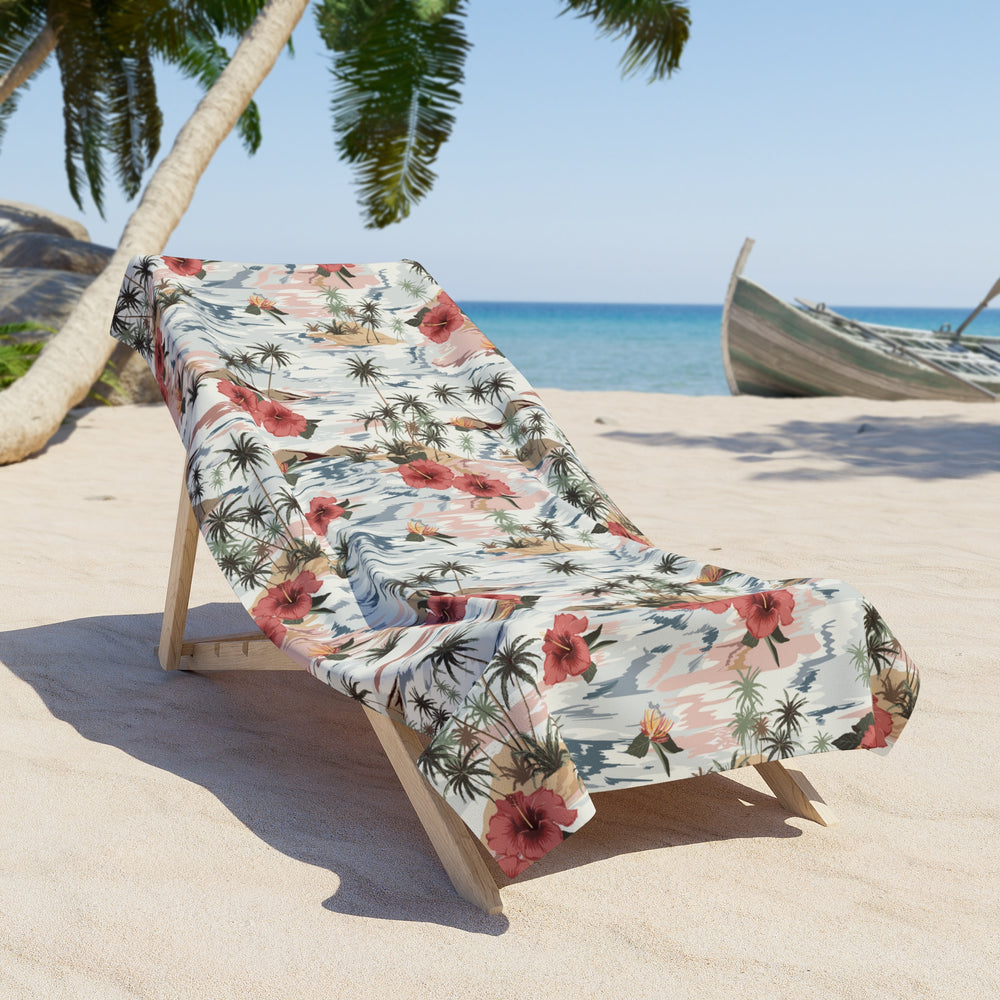Tropical Print Beach Towel