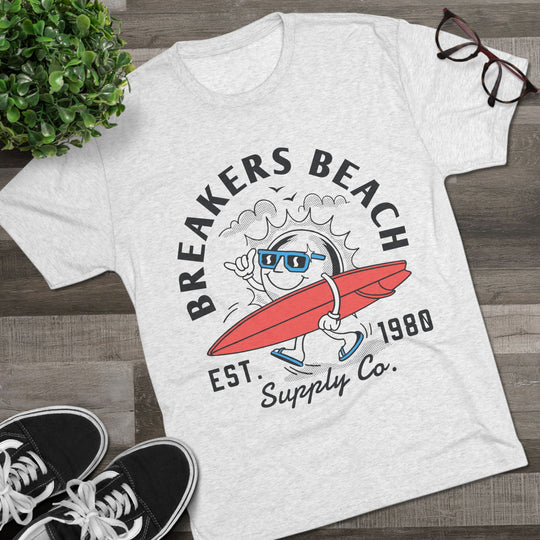 Breakers Beach Surf Tee — Vintage Surfboard Graphic "Breakers Beach Est. 1980"