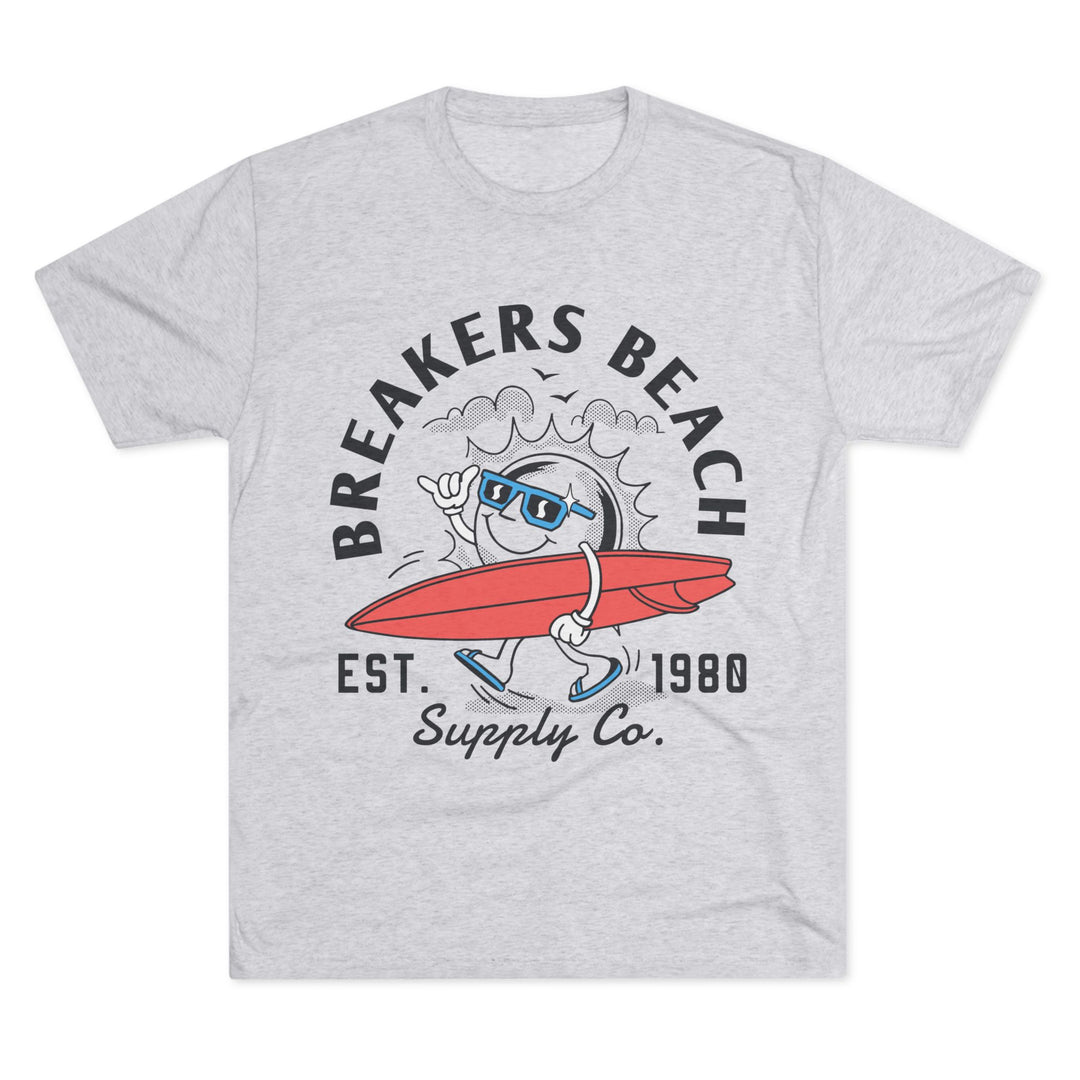 Breakers Beach Surf Tee — Vintage Surfboard Graphic "Breakers Beach Est. 1980"