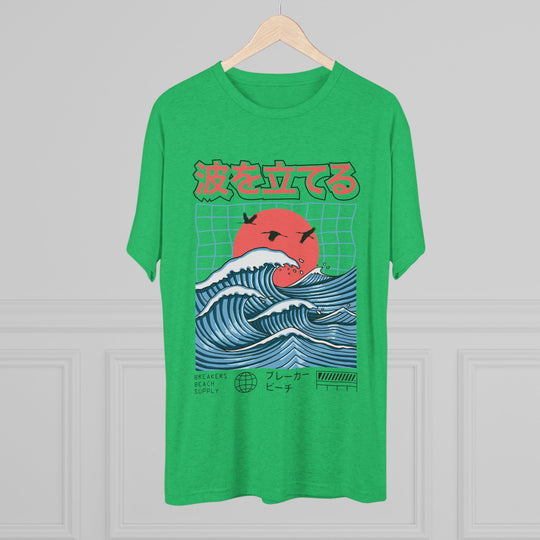 Wave Breaker Graphic Tee — Japanese Surf Sunset T-Shirt
