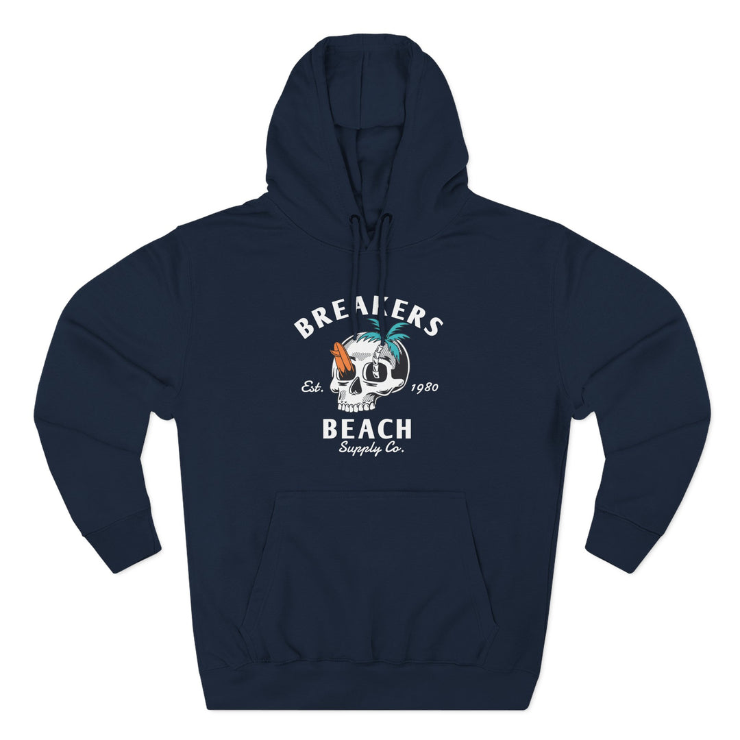 Skull Palm Hoodie — Tropical Skull Graphic Fleece Hoodie