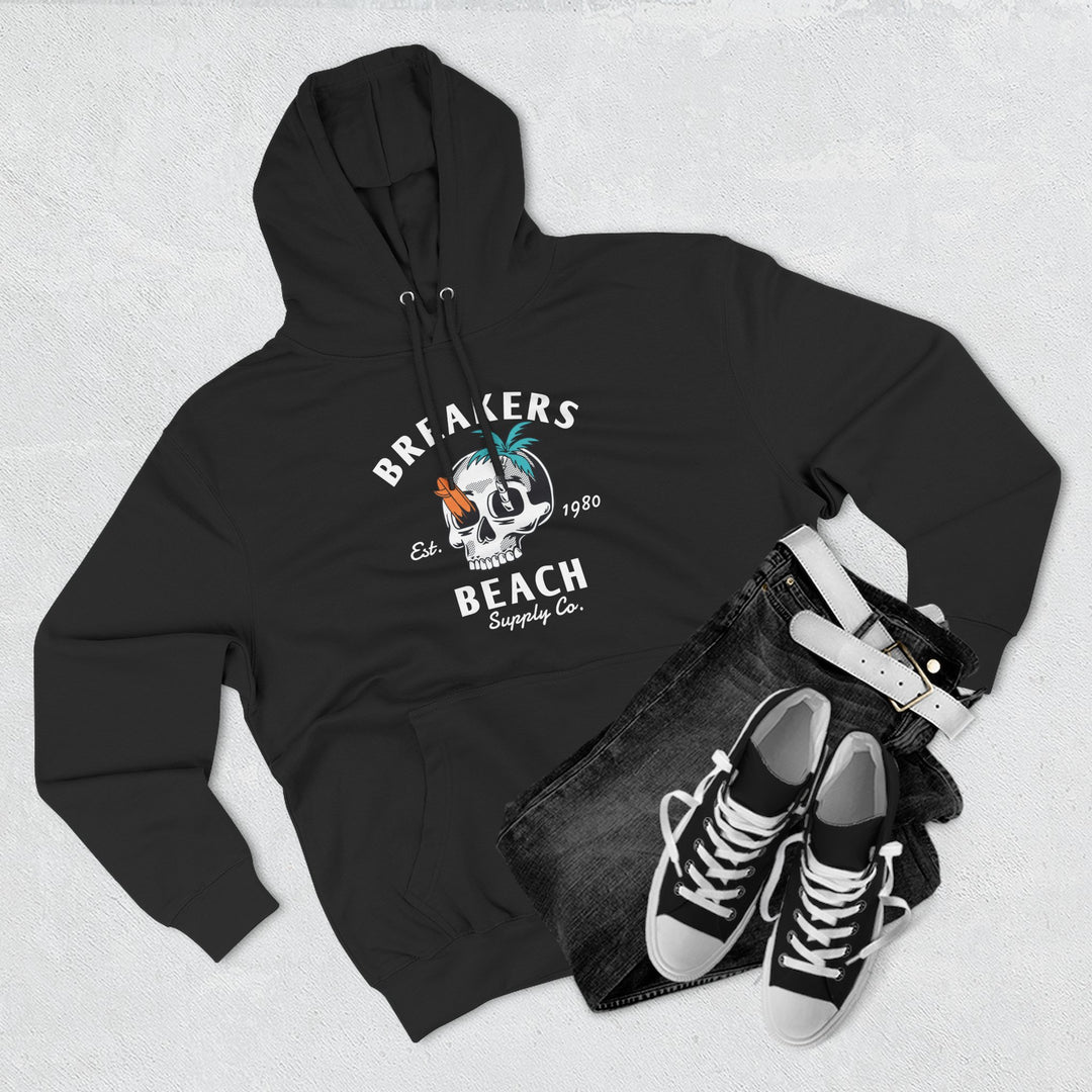 Skull Palm Hoodie — Tropical Skull Graphic Fleece Hoodie
