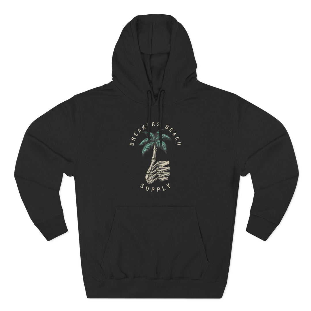 Palm Tree Graphic Hoodie — Coastal Beach Supply Fleece Sweatshirt