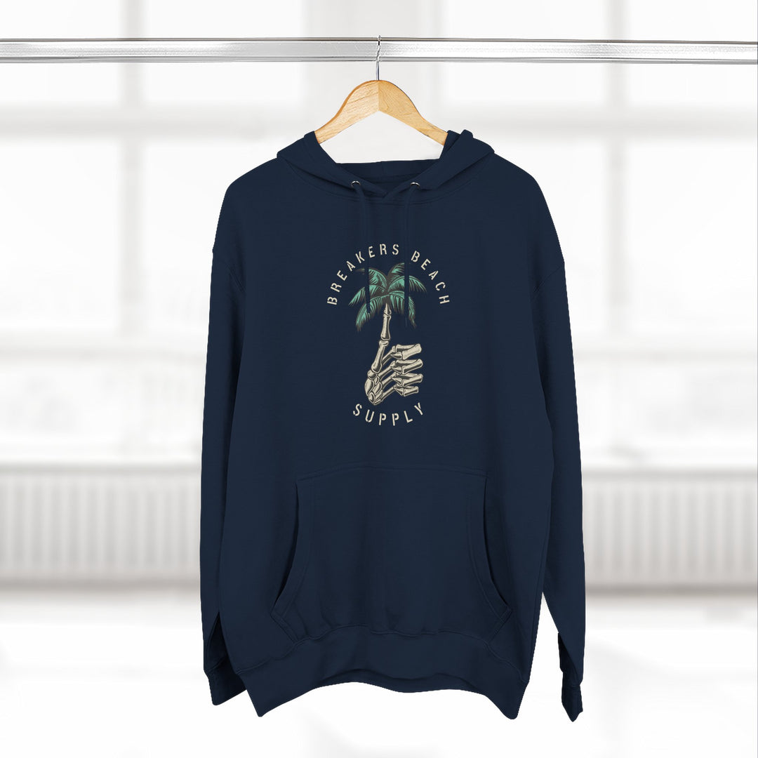Palm Tree Graphic Hoodie — Coastal Beach Supply Fleece Sweatshirt