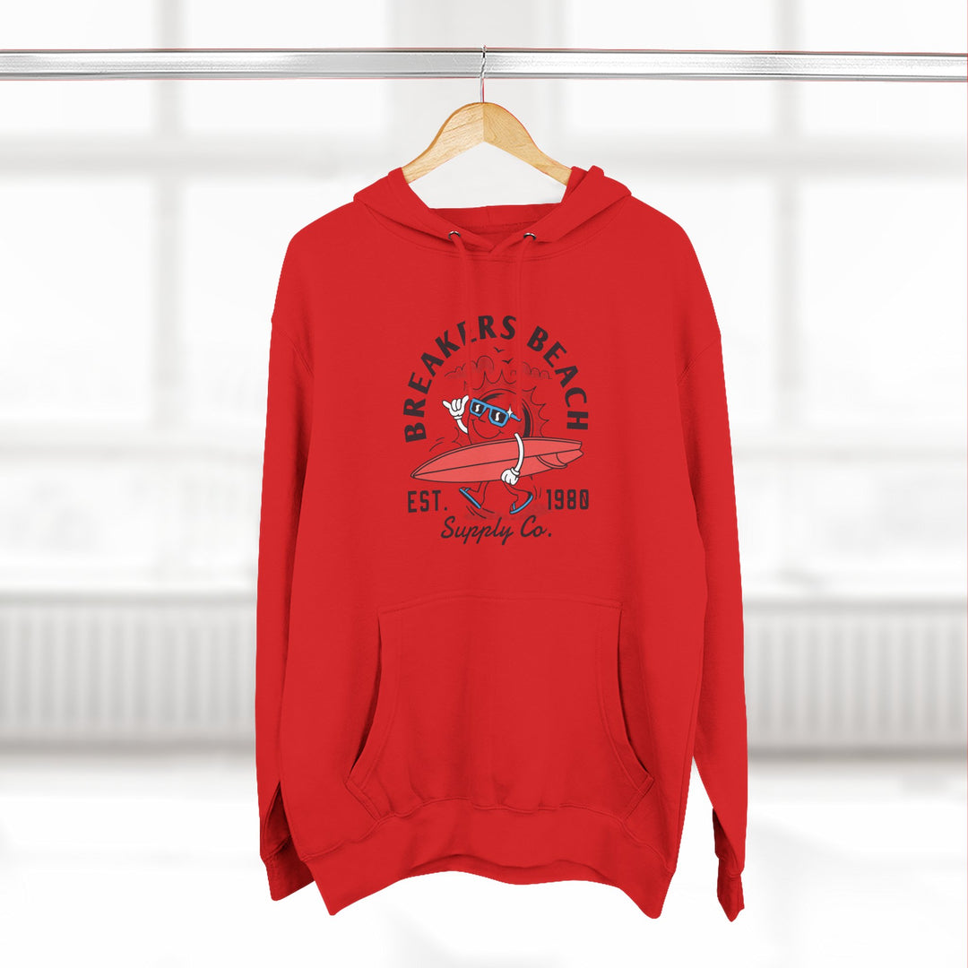 Beach Surf Hoodie — Breakers Beach Retro Surfboard Design