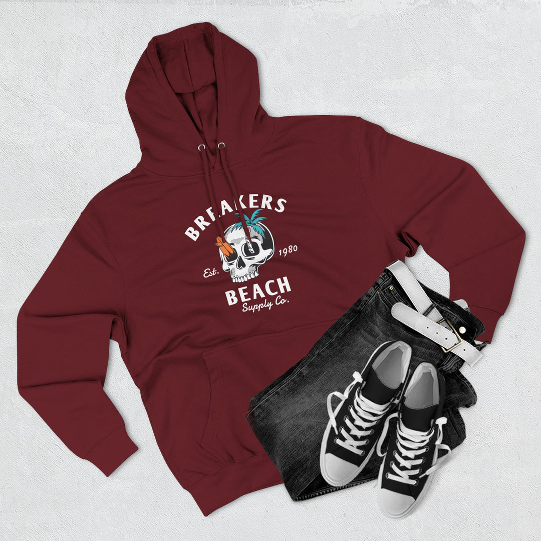 Skull Palm Hoodie — Tropical Skull Graphic Fleece Hoodie