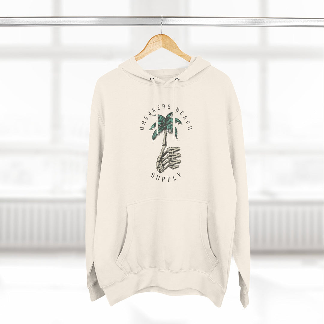 Palm Tree Graphic Hoodie — Coastal Beach Supply Fleece Sweatshirt