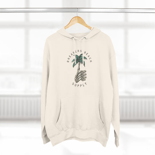 Palm Tree Graphic Hoodie — Coastal Beach Supply Fleece Sweatshirt