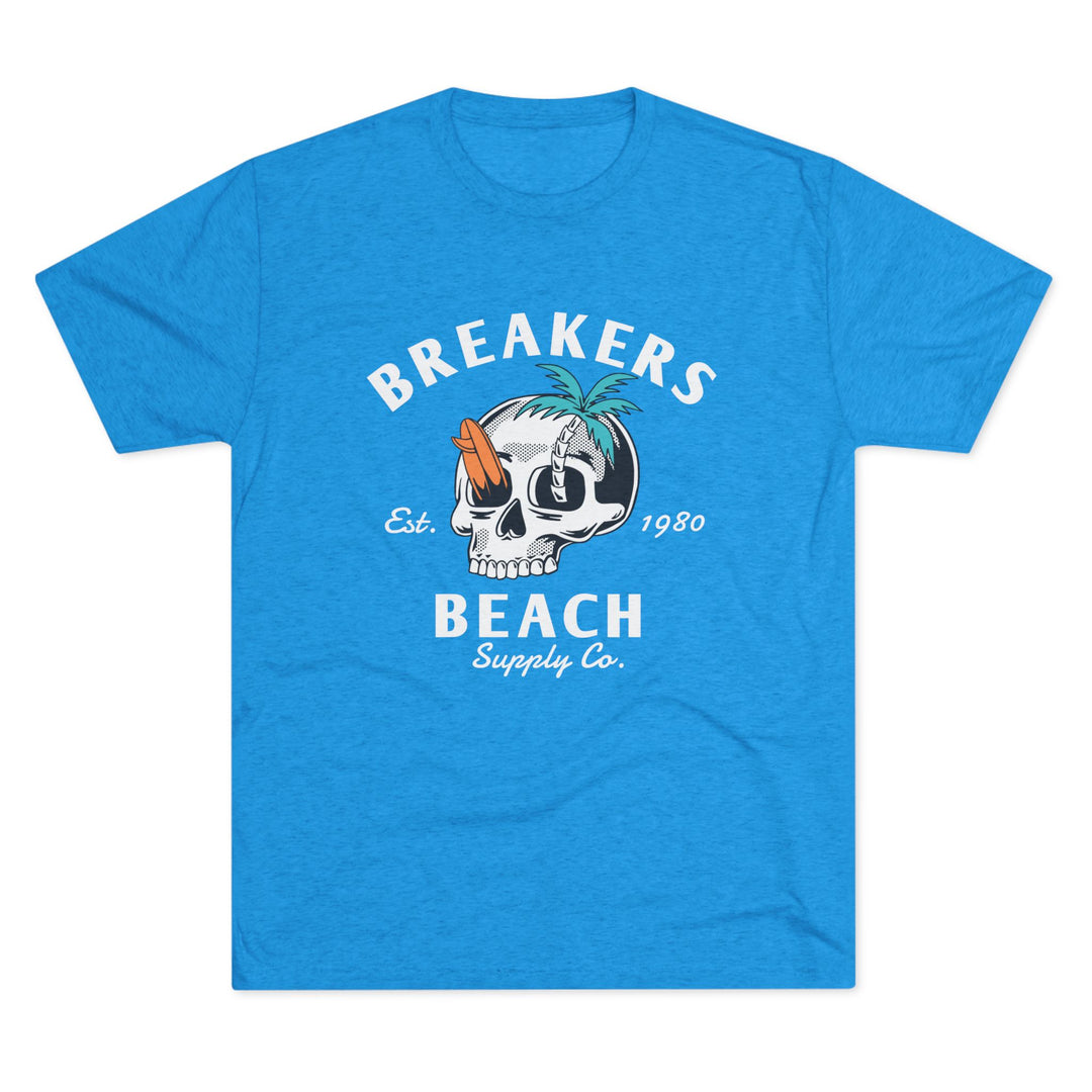 Breakers Beach Skull Tee – Vintage Surf Palm Graphic Shirt