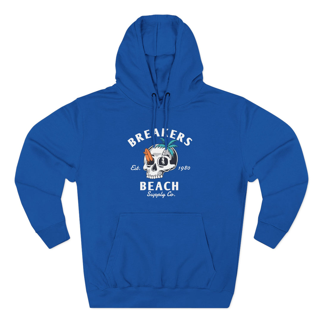 Skull Palm Hoodie — Tropical Skull Graphic Fleece Hoodie