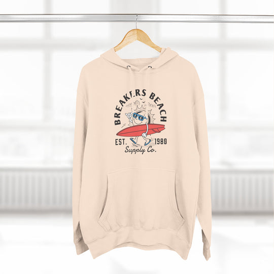 Beach Surf Hoodie — Breakers Beach Retro Surfboard Design