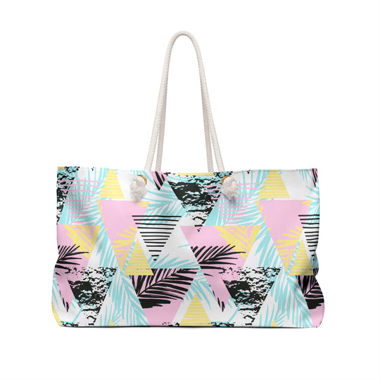 Geometric Palms Weekender Bag