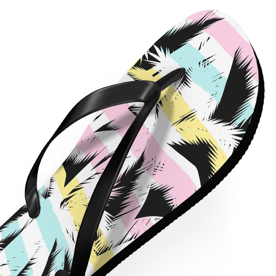 Striped Palms Flip Flops