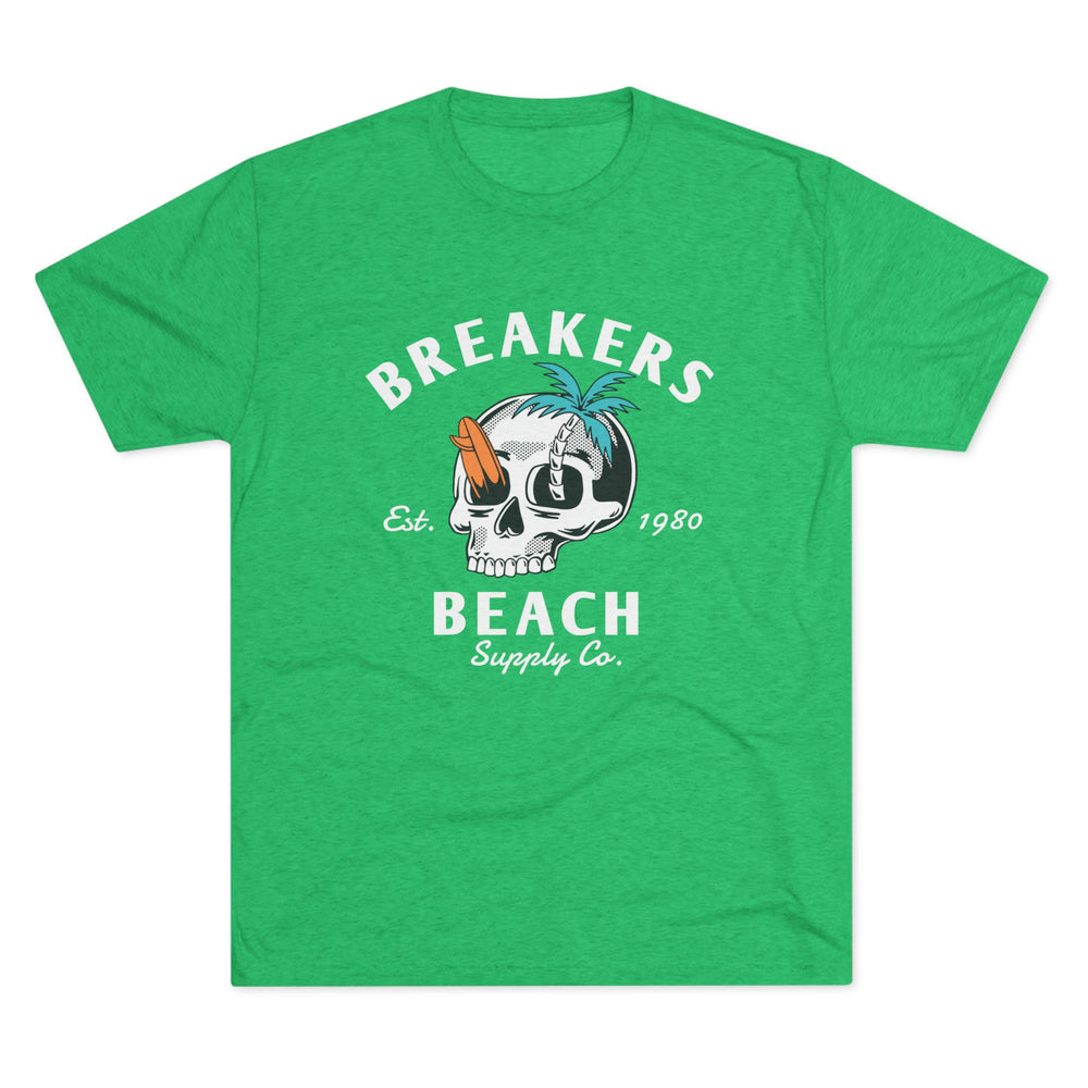 Breakers Beach Skull Tee – Vintage Surf Palm Graphic Shirt