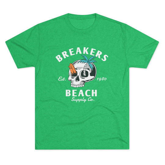 Breakers Beach Skull Tee – Vintage Surf Palm Graphic Shirt