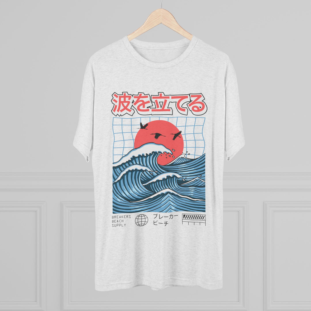 Wave Breaker Graphic Tee — Japanese Surf Sunset T-Shirt