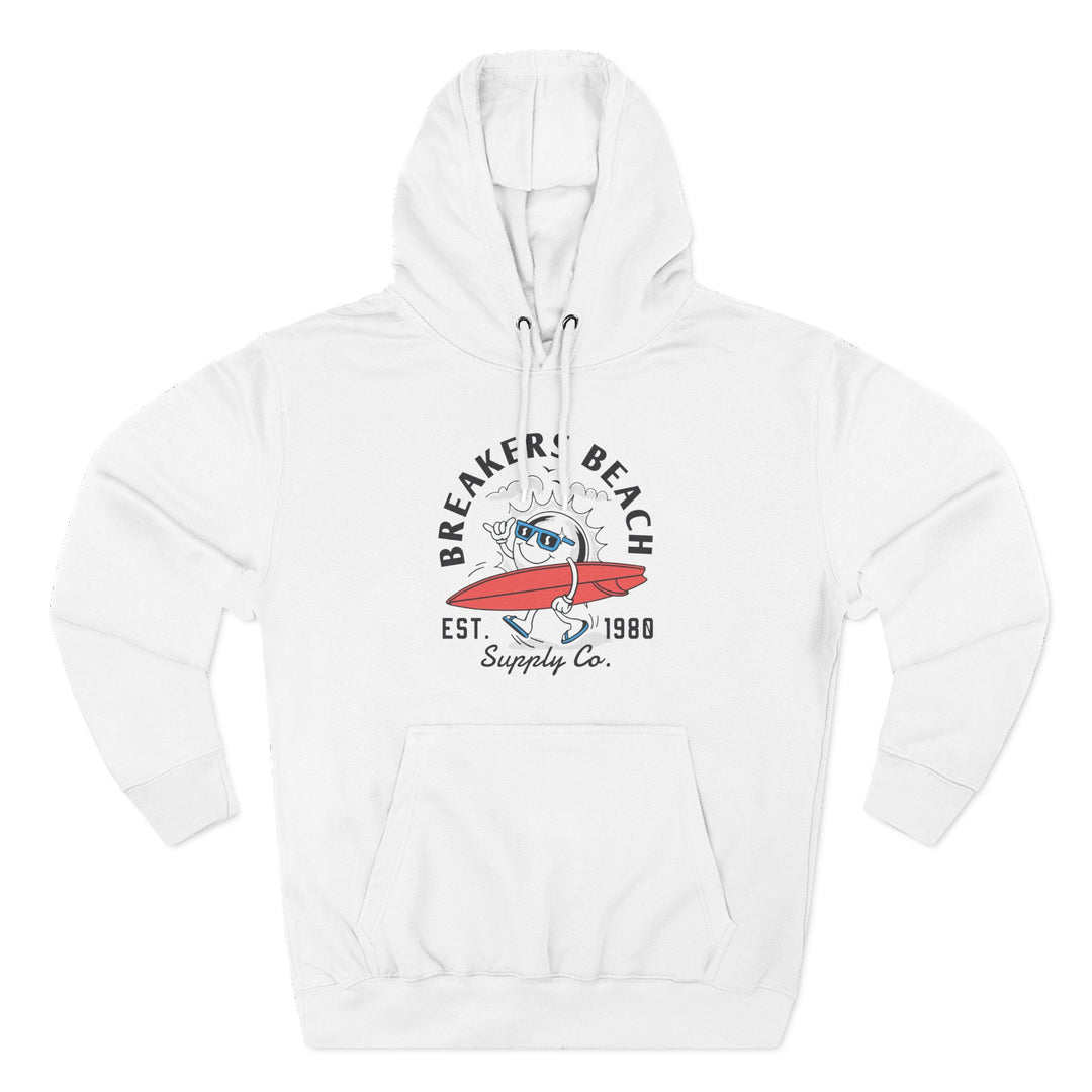 Beach Surf Hoodie — Breakers Beach Retro Surfboard Design