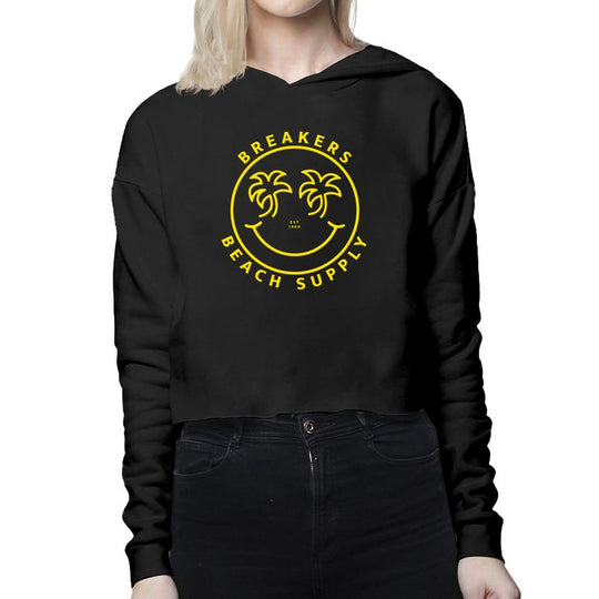 Smiley Palms Women’s Lightweight Cropped Hoodie