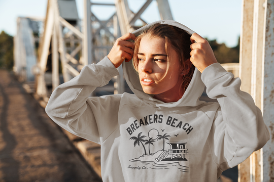 Beach Hut - Unisex Ecosmart Hooded Sweatshirt